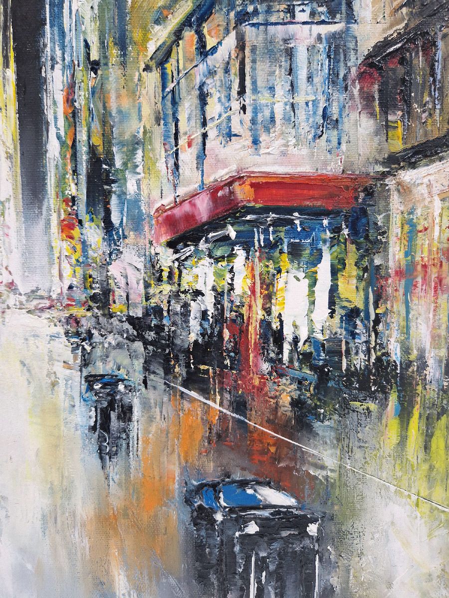 Tableau de PHIL a pour titre Empire, NY style figuratif dim : PHILprix:350