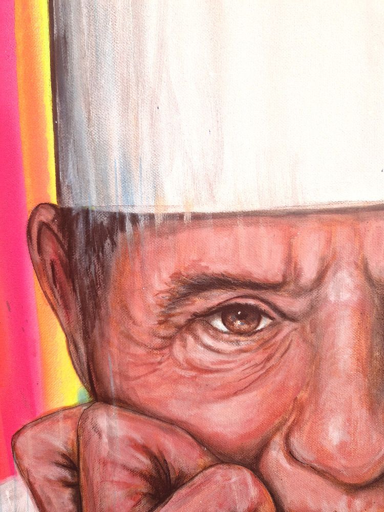 Tableau de ART HM a pour titre Chef Paul style figuratif, graphique dim : ART HMprix:1200
