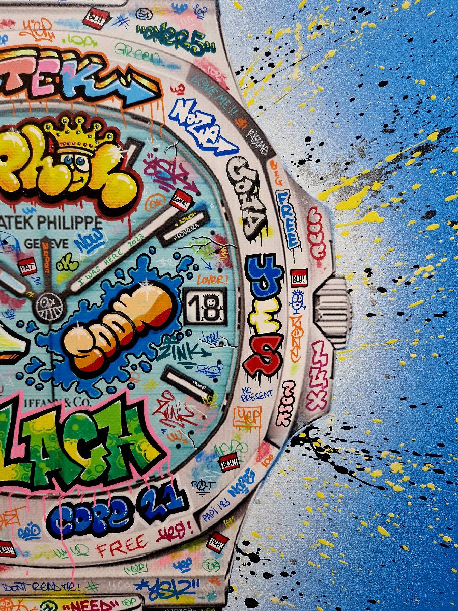 Tableau de BLACH a pour titre Patek Philippe style street art dim : BLACHprix:1500