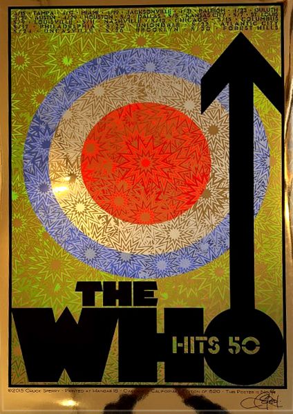 Editions d'art de CHUCK SPERRY a pour titre THE WHO 50TH ANNIVERSARY US (GOLD MIRROR) style figuratif dim : CHUCK SPERRYprix:1600