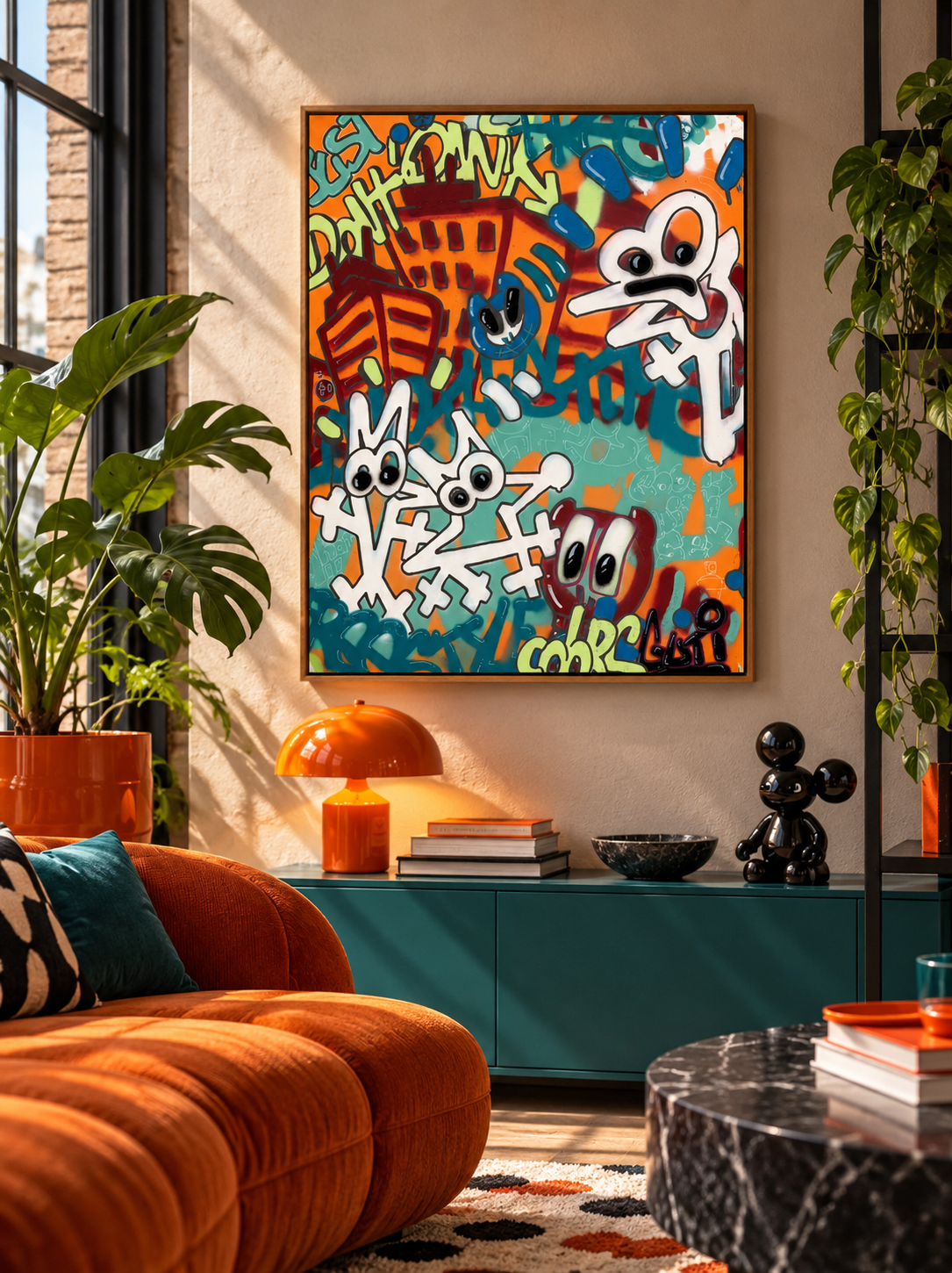 Toile Watt de GUTI dans un intérieur – 60 × 81 cm
