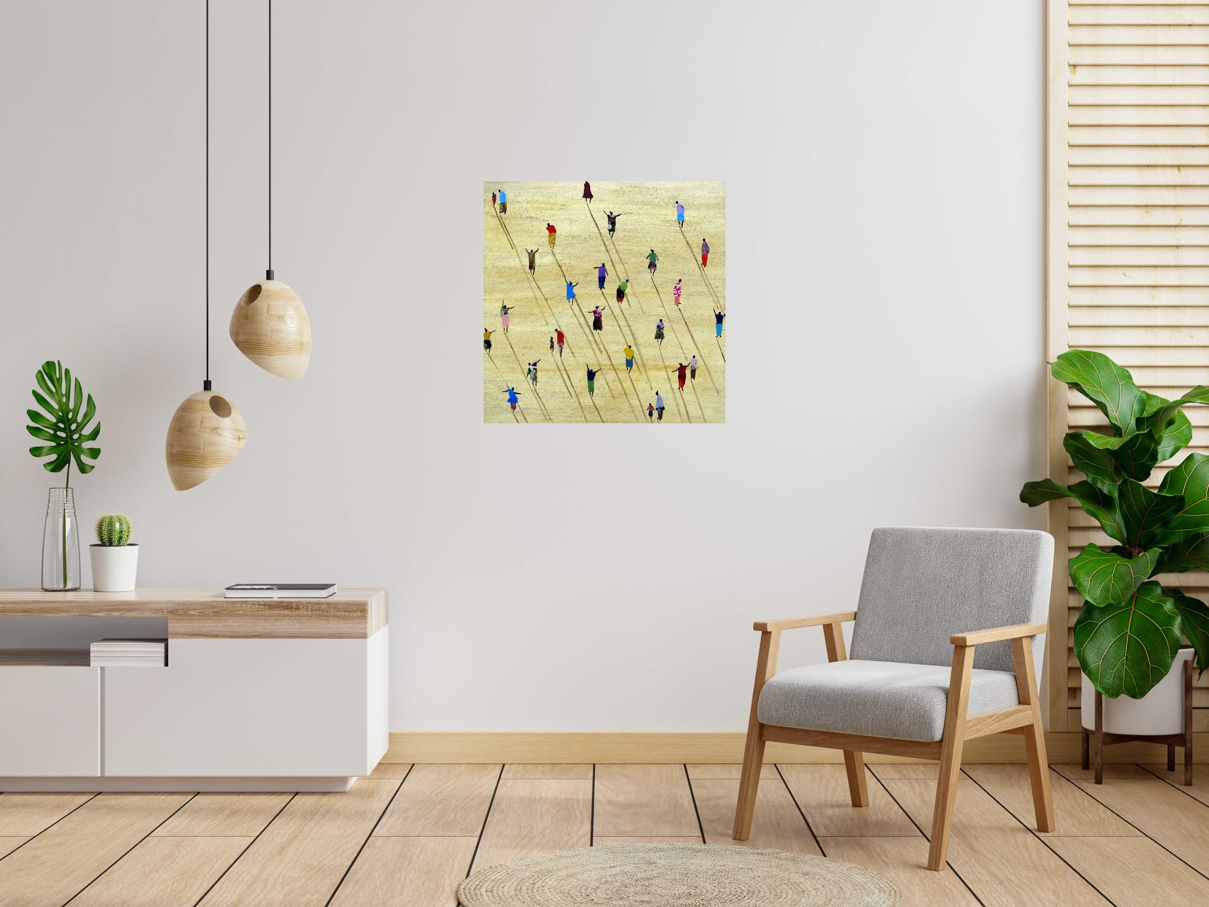 Toile SENEGAL de MARCOS ZRIHEN NOWOTNY dans un intérieur – 80 × 80 cm