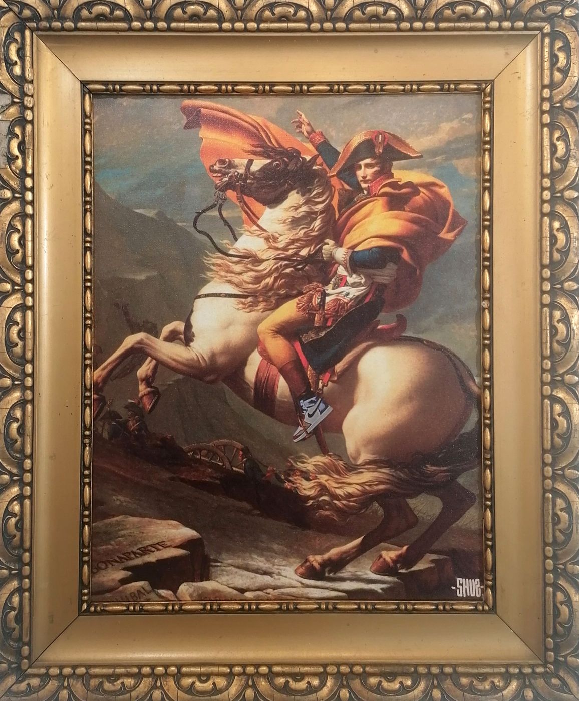 Toile figurative moyen format NIKE EMPIRE TABLEAU – SHUZ – 54 × 65 cm