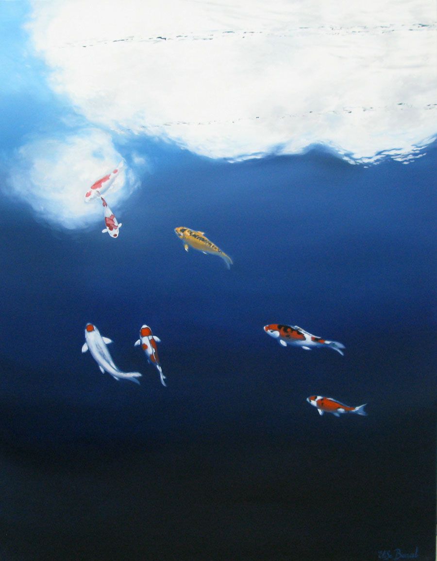 Toile figurative très grand format bleu LA DANSE XXI – ELISE BARAT – 130 × 97 cm