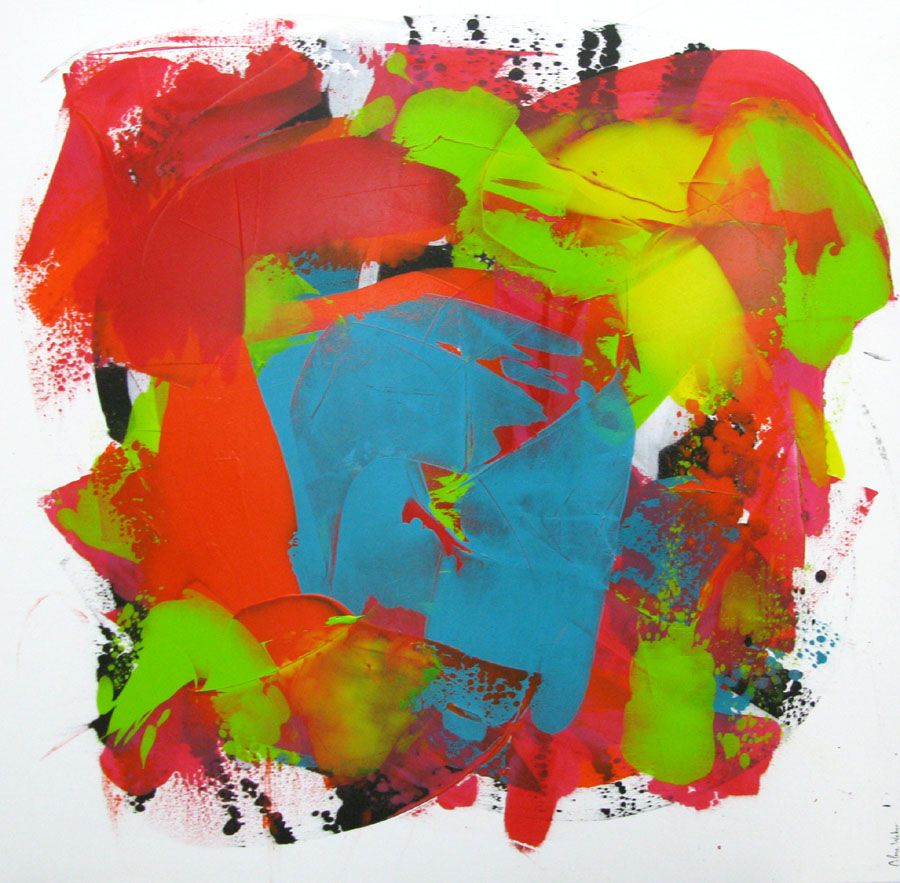 Toile format xxl CALIENTE – CELINE WEBER – 100 × 100 cm