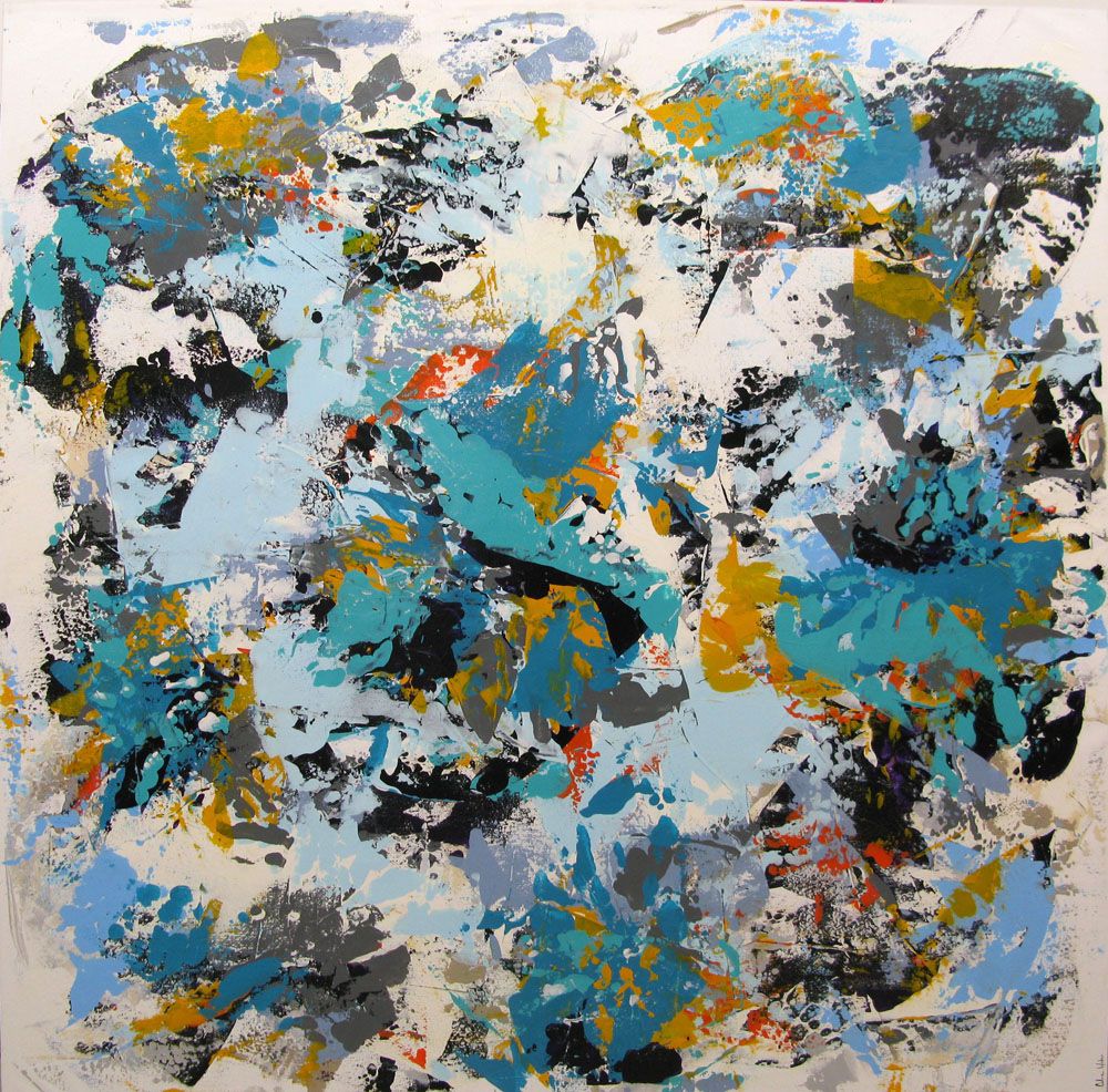 Toile format xxl SUNNY – CELINE WEBER – 150 × 150 cm