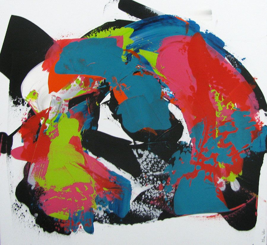 Toile grande taille LIFE IS BEAUTIFUL 2 – CELINE WEBER – 80 × 80 cm