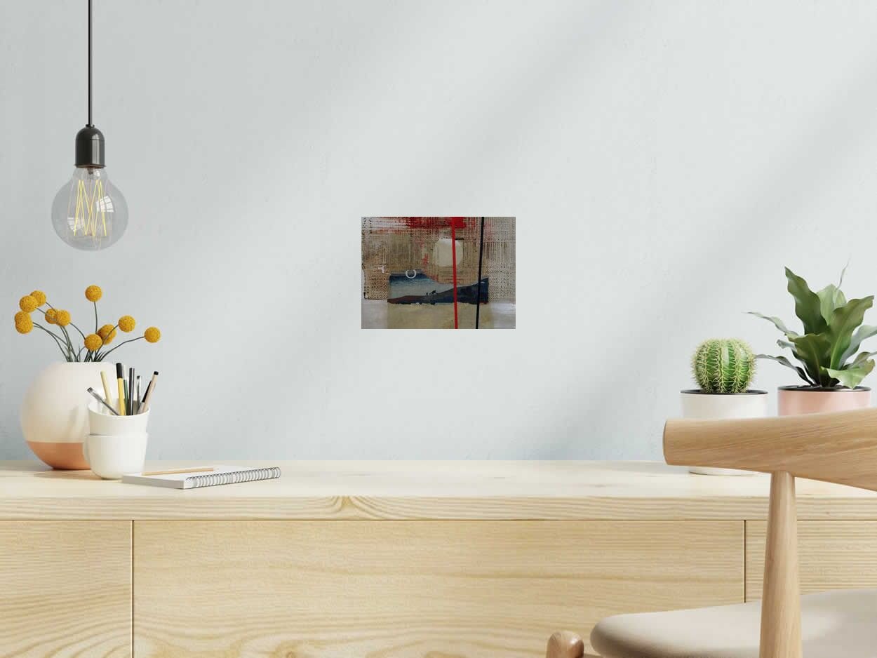 Toile ON THE MONTAIN de LUDOVIC MERCHER dans un intérieur – 16 × 22 cm