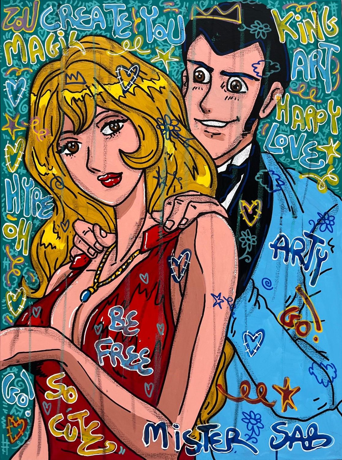 Toile moyen format Lupin III – RICO SAB – 60 × 80 cm