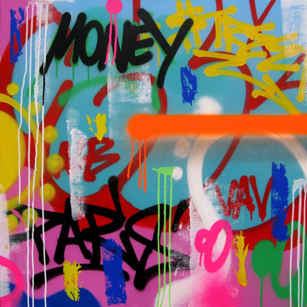 Toile street art moyen format COLORAMAX 12 – KENY – 70 × 70 cm
