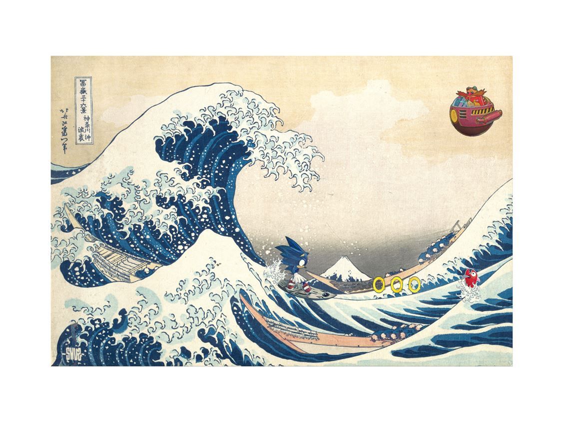 Editions d'art de SHUZ a pour titre La vague Sonikku style figuratif dim : SHUZprix:40