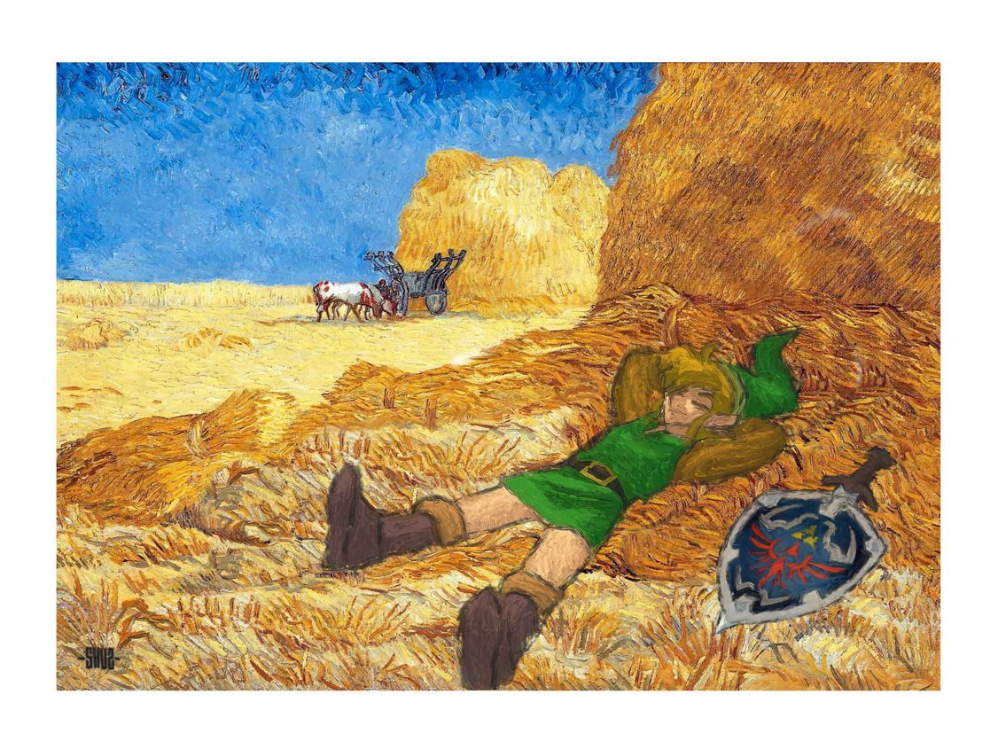 Editions d'art de SHUZ a pour titre Le repos du guerrier style figuratif dim : SHUZprix:40