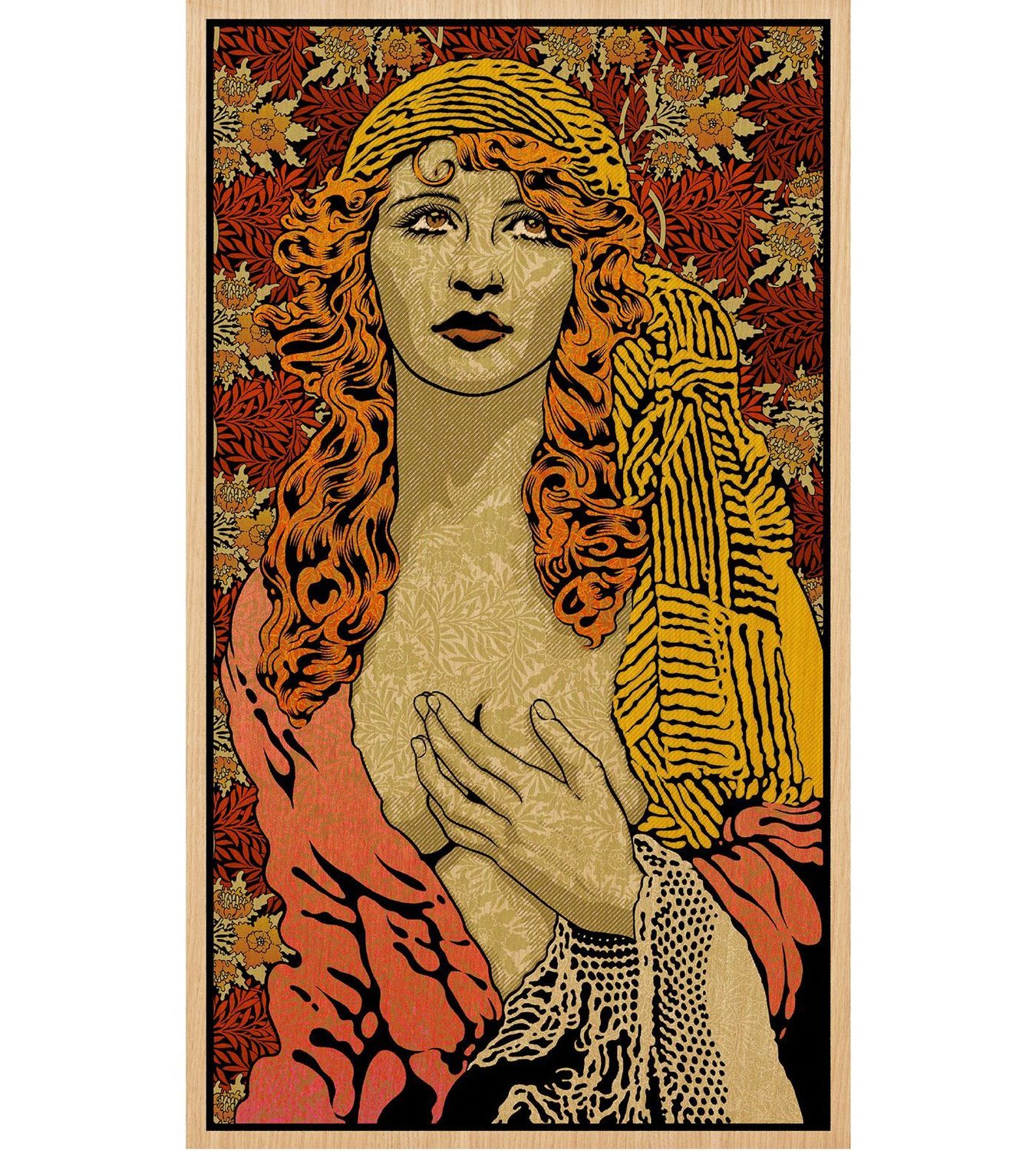 Tableau de CHUCK SPERRY a pour titre  MAGDALENA WOOD PANEL style expo chuck dim : CHUCK SPERRYprix:2150