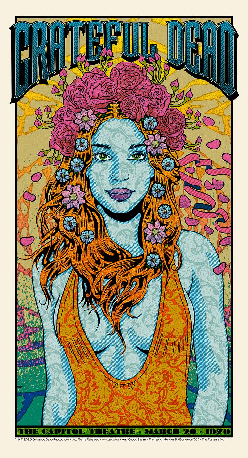 Editions d'art de CHUCK SPERRY a pour titre  GRATEFUL DEAD  REGULAR style figuratif dim : CHUCK SPERRYprix:500