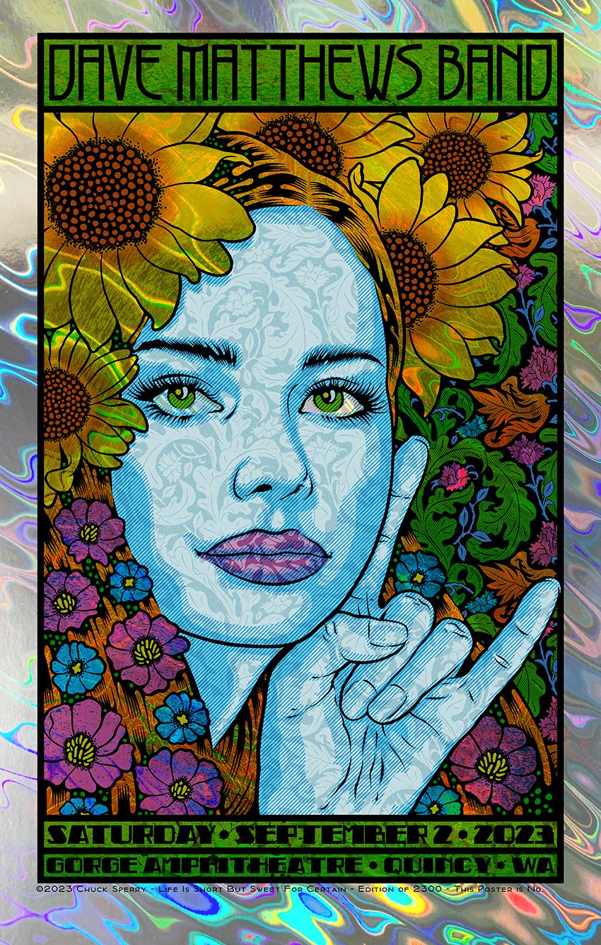 Editions d'art de CHUCK SPERRY a pour titre  DAVE MATTHEWS BAND BACCHANTE LAVA style figuratif dim : CHUCK SPERRYprix:750