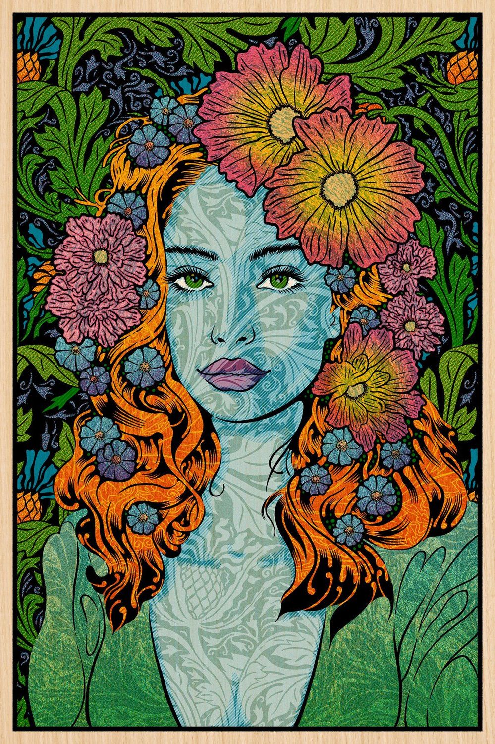 Tableau de CHUCK SPERRY a pour titre  JOY WOOD PANEL AP style expo chuck dim : CHUCK SPERRYprix:4250