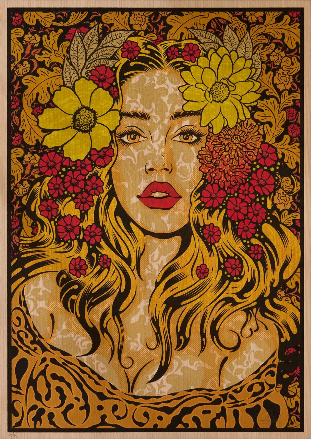 Tableau de CHUCK SPERRY a pour titre  LETO WOOD PANEL AP style expo chuck dim : CHUCK SPERRYprix:3400