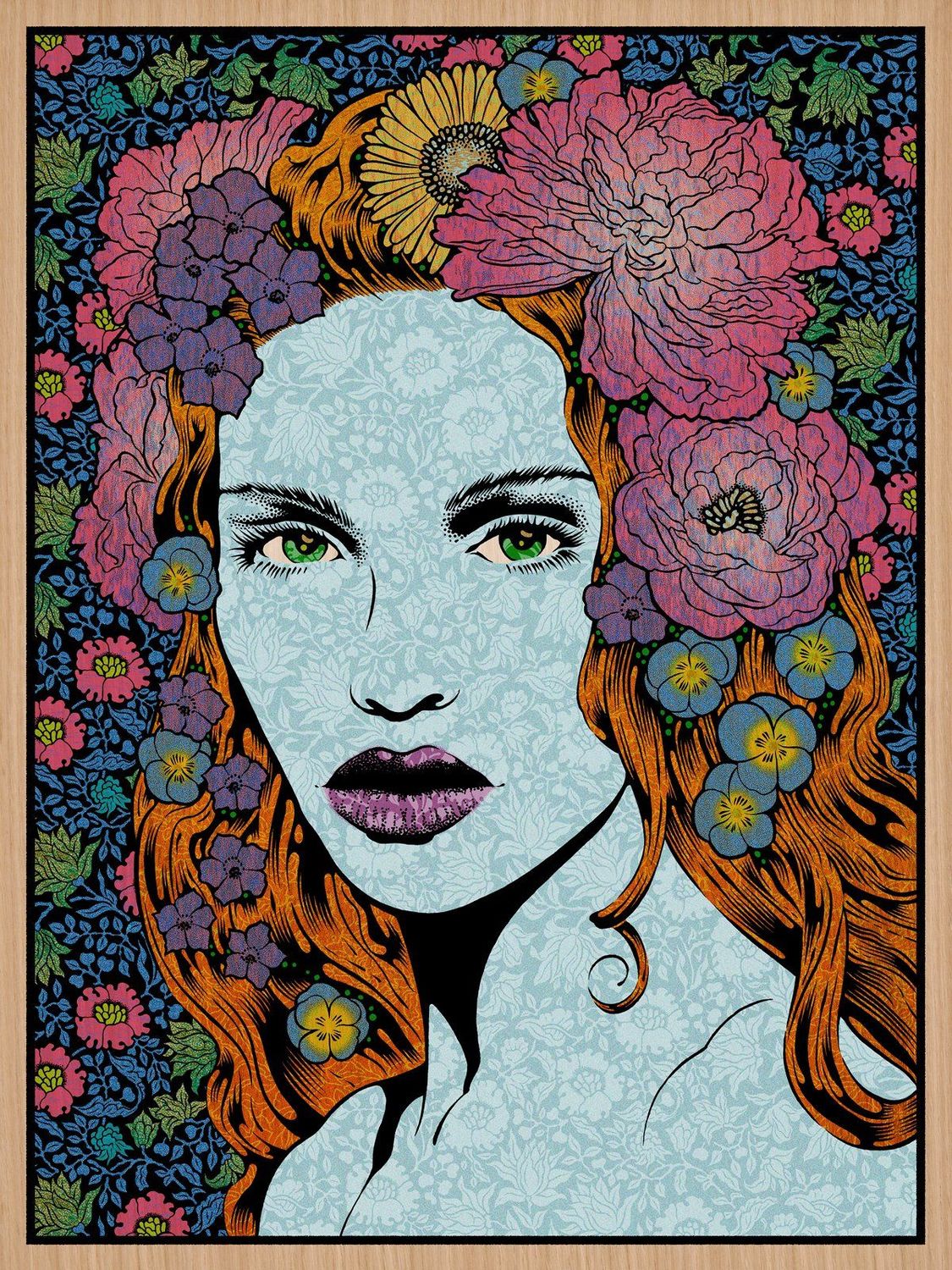 Editions d'art de CHUCK SPERRY a pour titre  Beauty WOOD PANEL style expo chuck dim : CHUCK SPERRYprix:2500