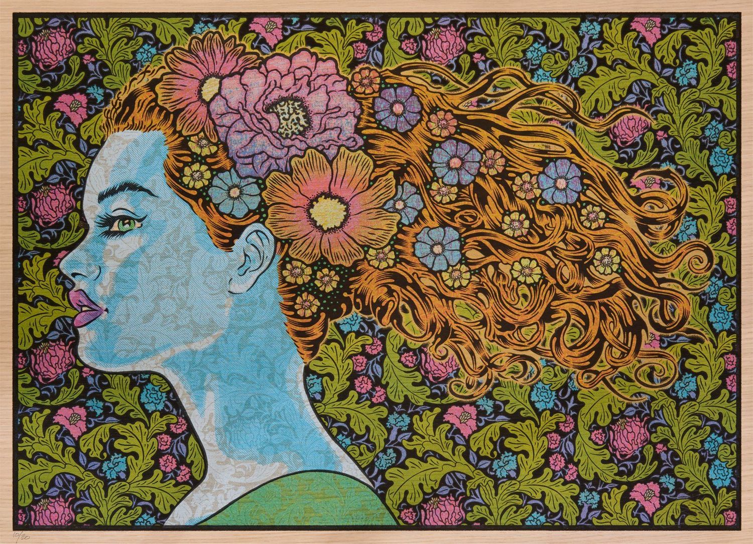 Tableau de CHUCK SPERRY a pour titre  ELYSIA WOOD PANEL style expo chuck dim : CHUCK SPERRYprix:2150