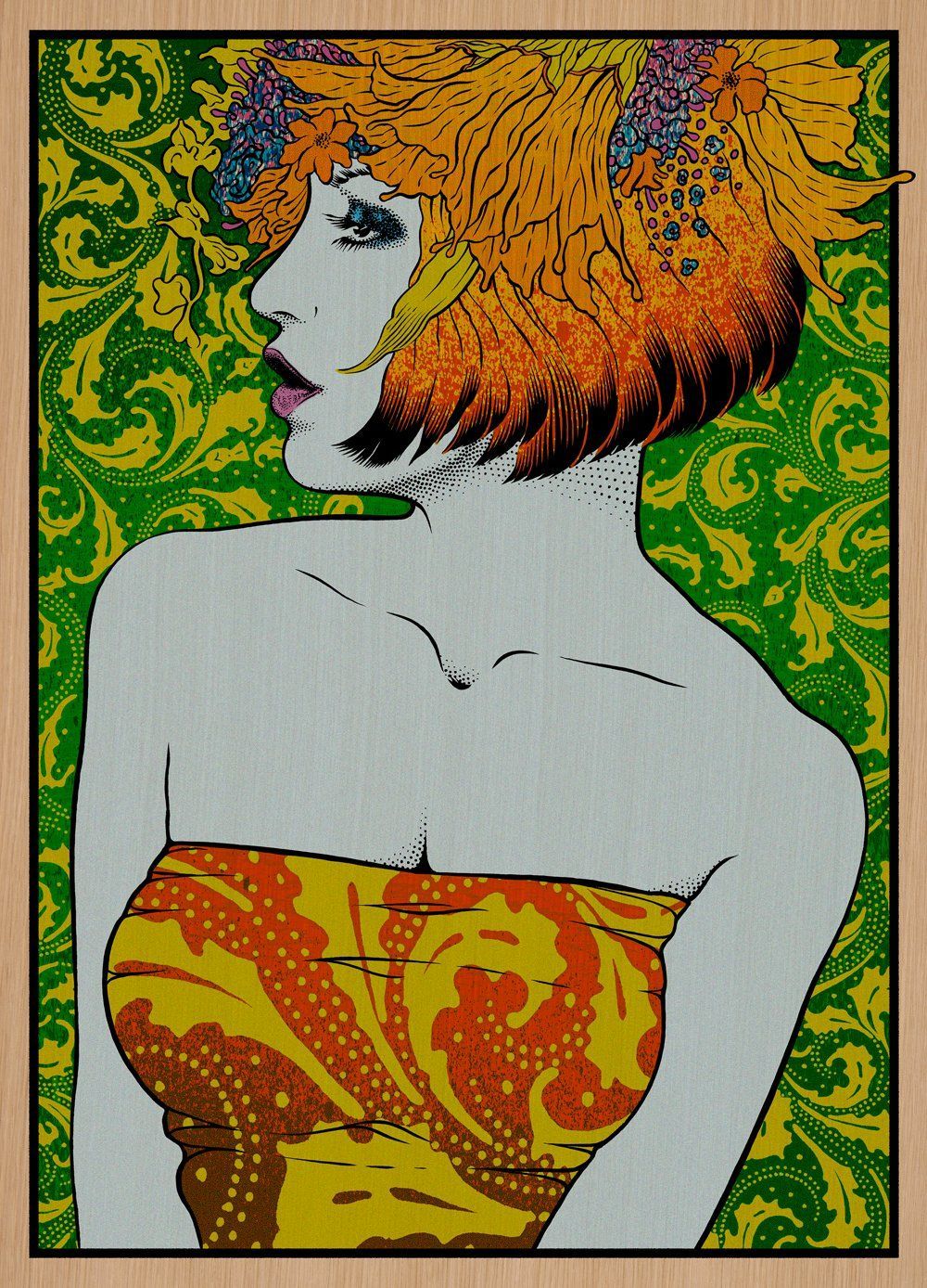 Editions d'art de CHUCK SPERRY a pour titre  PASIPHAE WOOD PANEL AP style expo chuck dim : CHUCK SPERRYprix:2150
