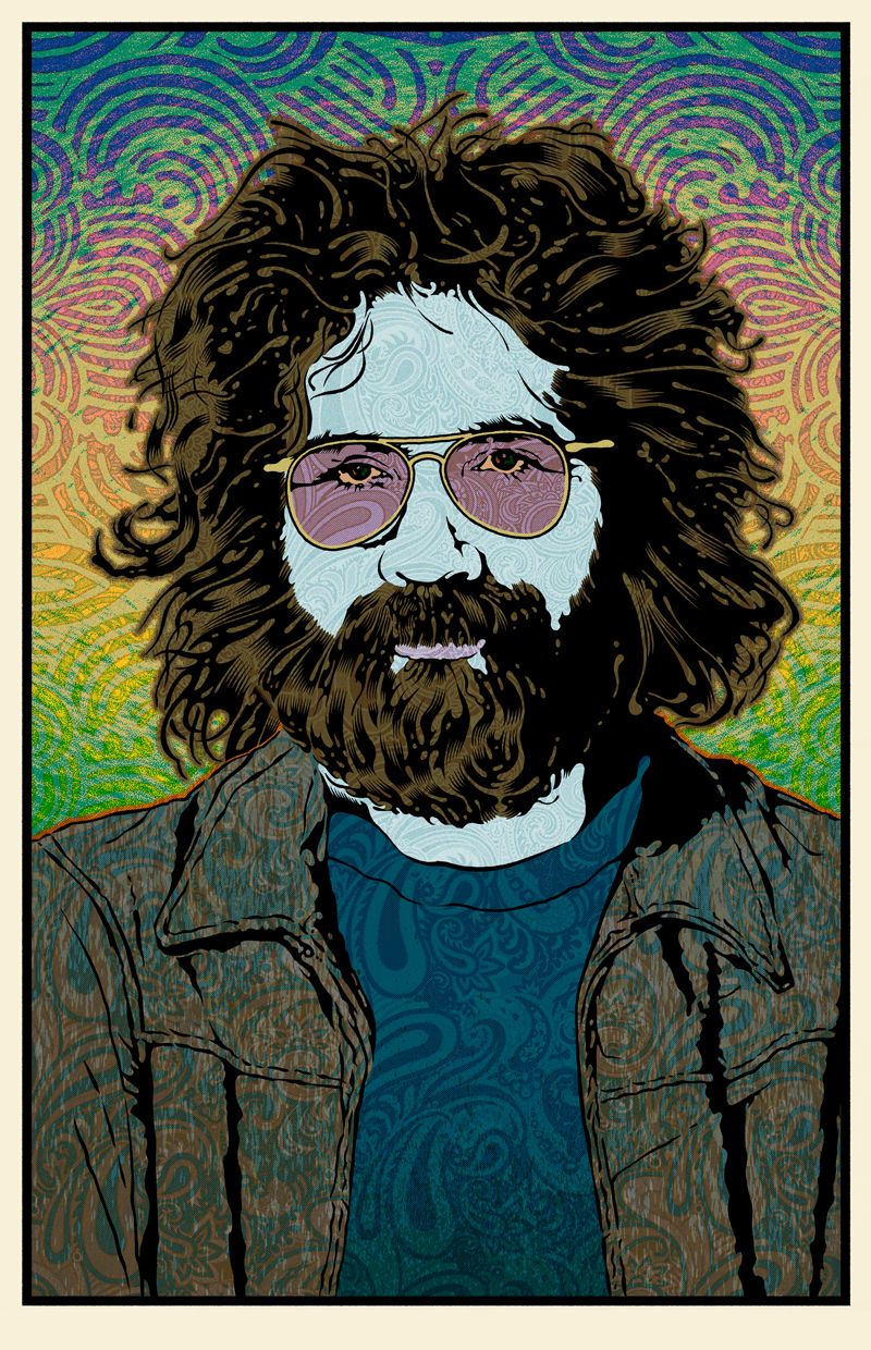 Editions d'art de CHUCK SPERRY a pour titre  JERRY GARCIA N°2 style figuratif dim : CHUCK SPERRYprix:750