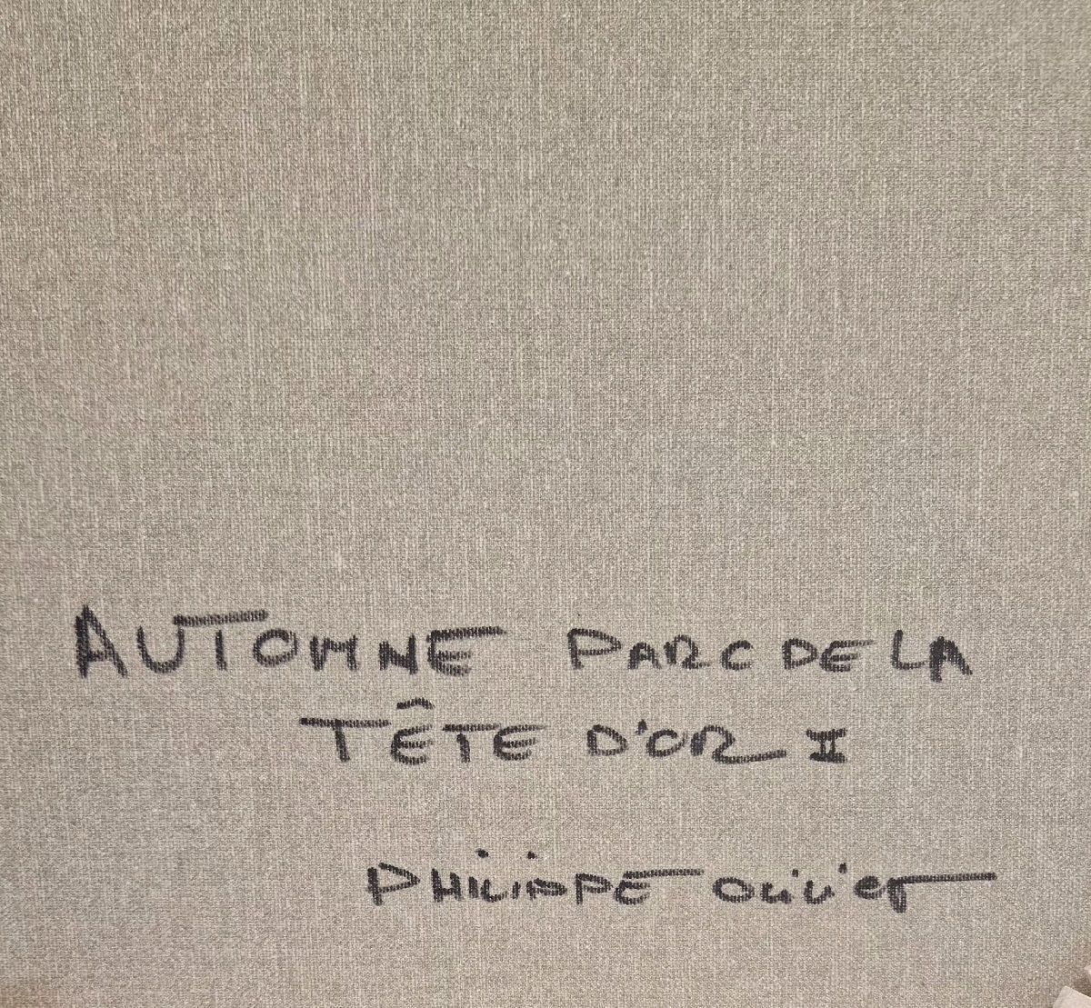 Tableau de PHIL a pour titre  Automne au Parc de la Tête d'Or II style graphique dim : PHILprix:600