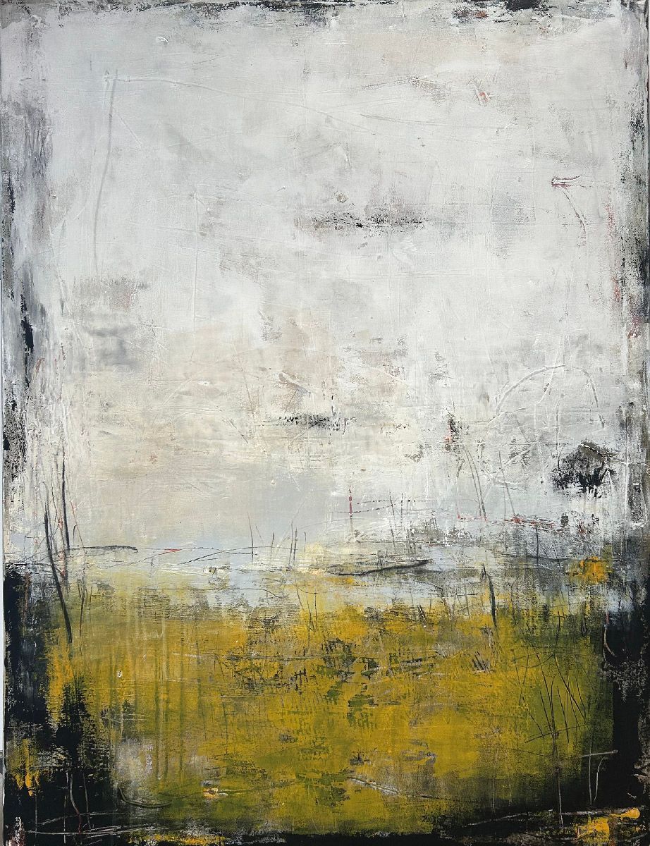 Tableau de TANIA CARRARA a pour titre  Nuances ocre style abstrait dim : TANIA CARRARAprix:1400