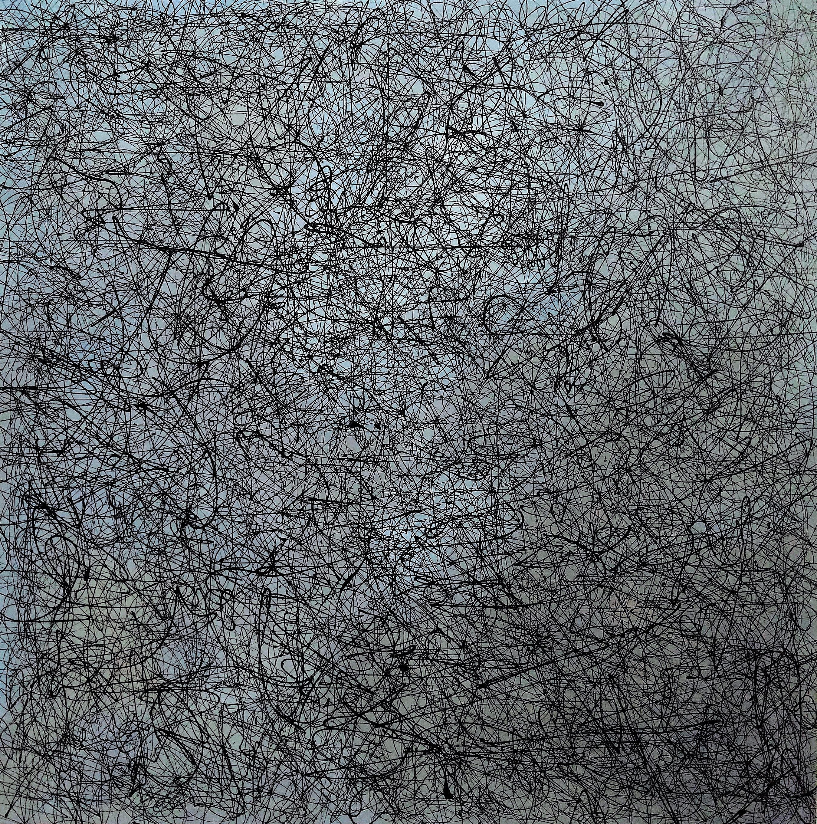 Tableau de NASH a pour titre  Blue ice style abstrait dim : NASHprix:1400