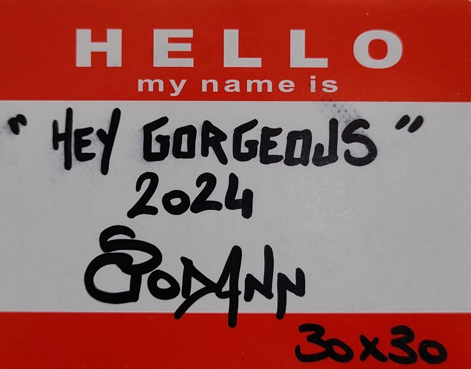 Tableau de Stephanie Godann a pour titre  Hey gorgeous style street art dim : Stephanie Godannprix:300
