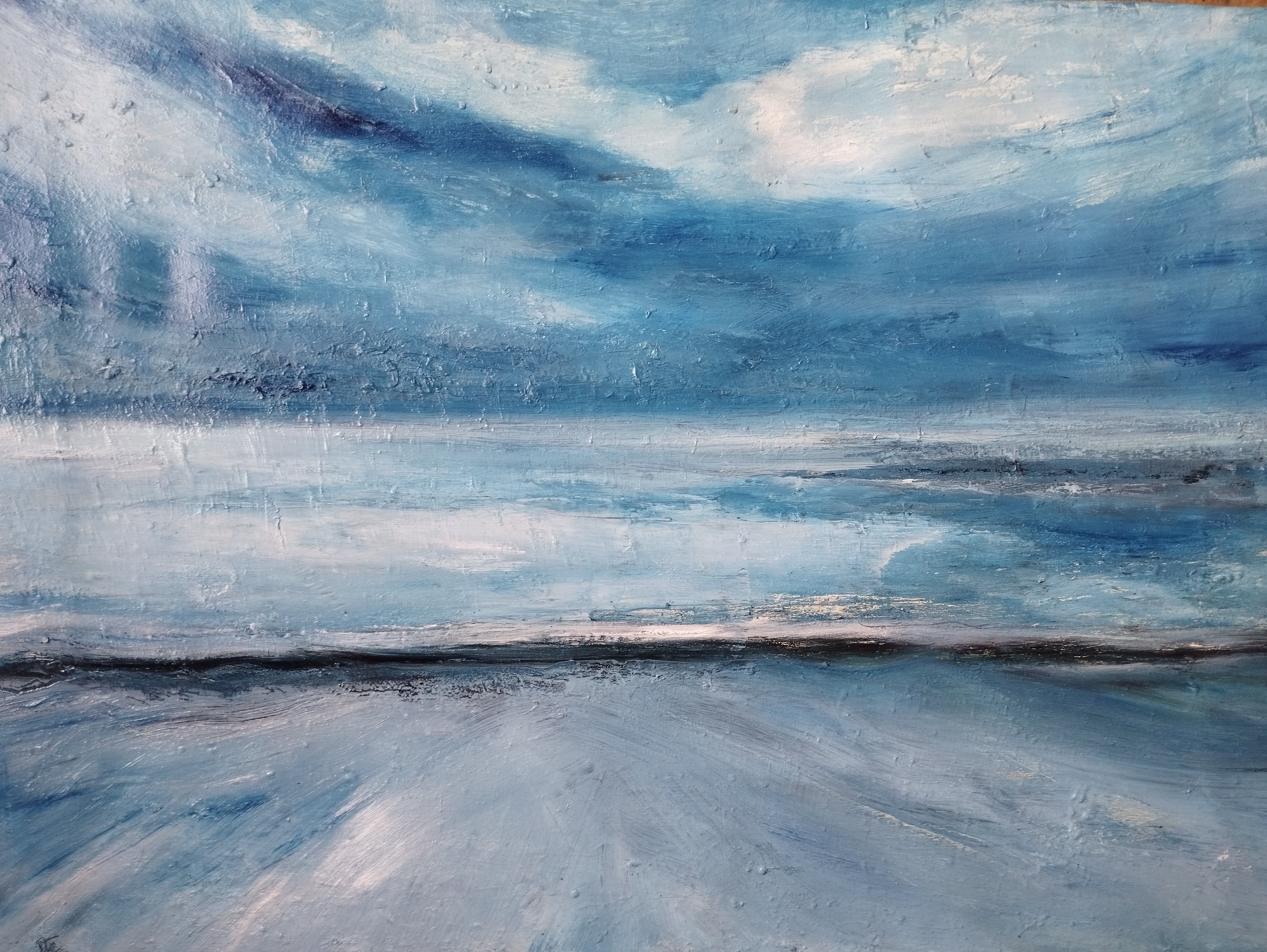 Tableau de PASCALE JACQUEMOND a pour titre  Matin style abstrait dim : PASCALE JACQUEMONDprix:480
