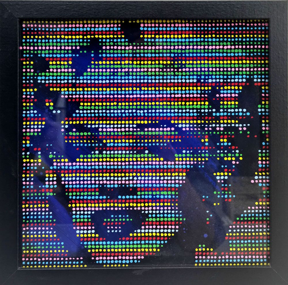 Tableau de WAWAPOD a pour titre  Marilyn multicolore 3D style street pop art, graphique dim : WAWAPODprix:250