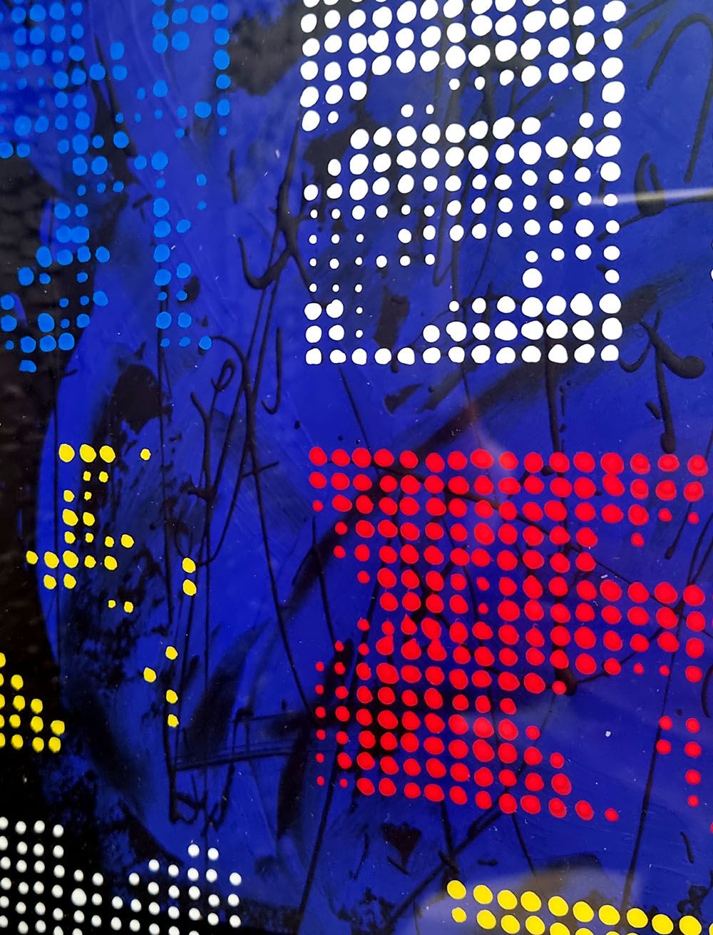 Tableau de WAWAPOD a pour titre  MARYLIN MONDRIAN 3D style street pop art, graphique dim : WAWAPODprix:250