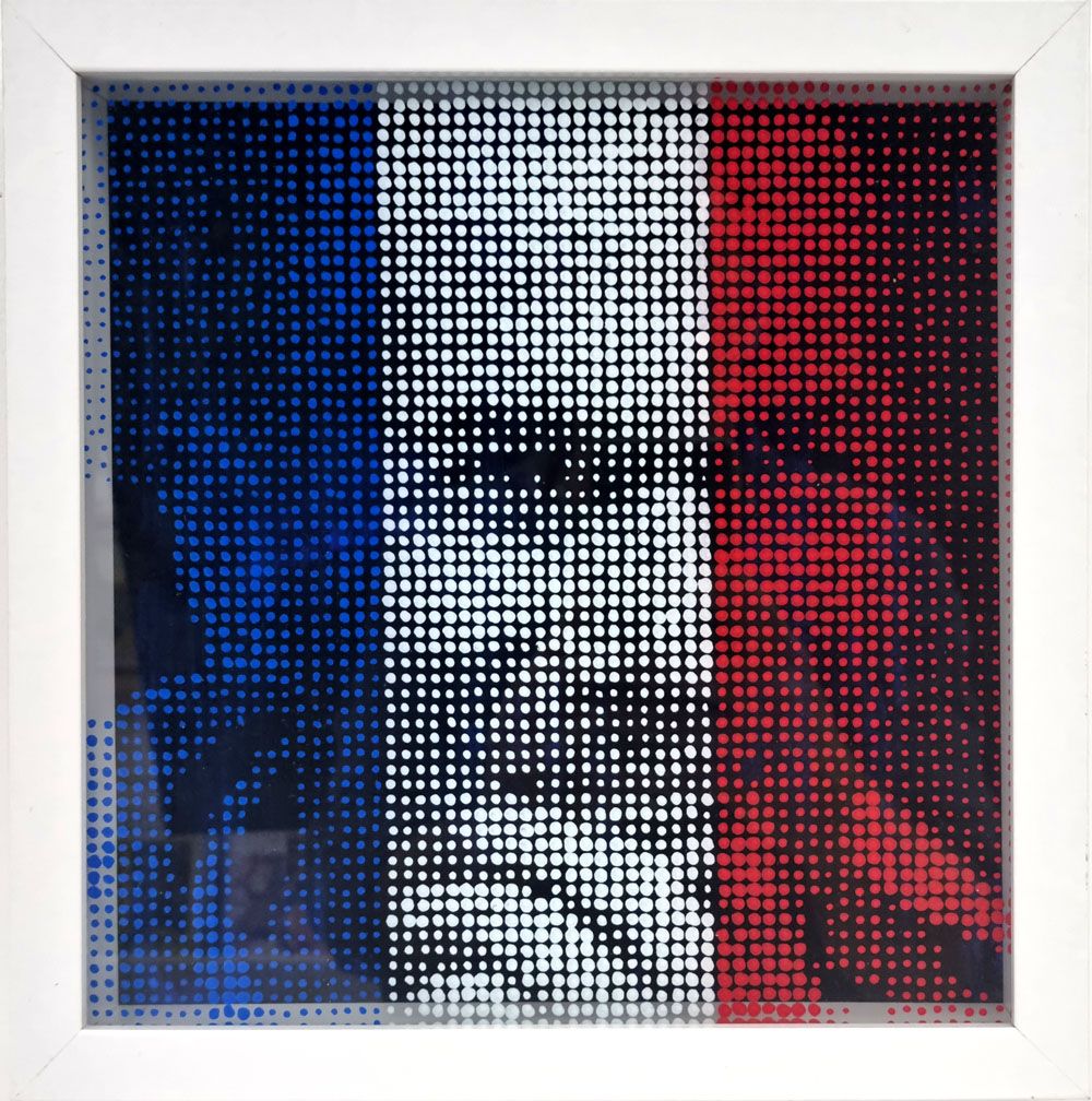 Tableau de WAWAPOD a pour titre  ZIZOU style street pop art, graphique dim : WAWAPODprix:250