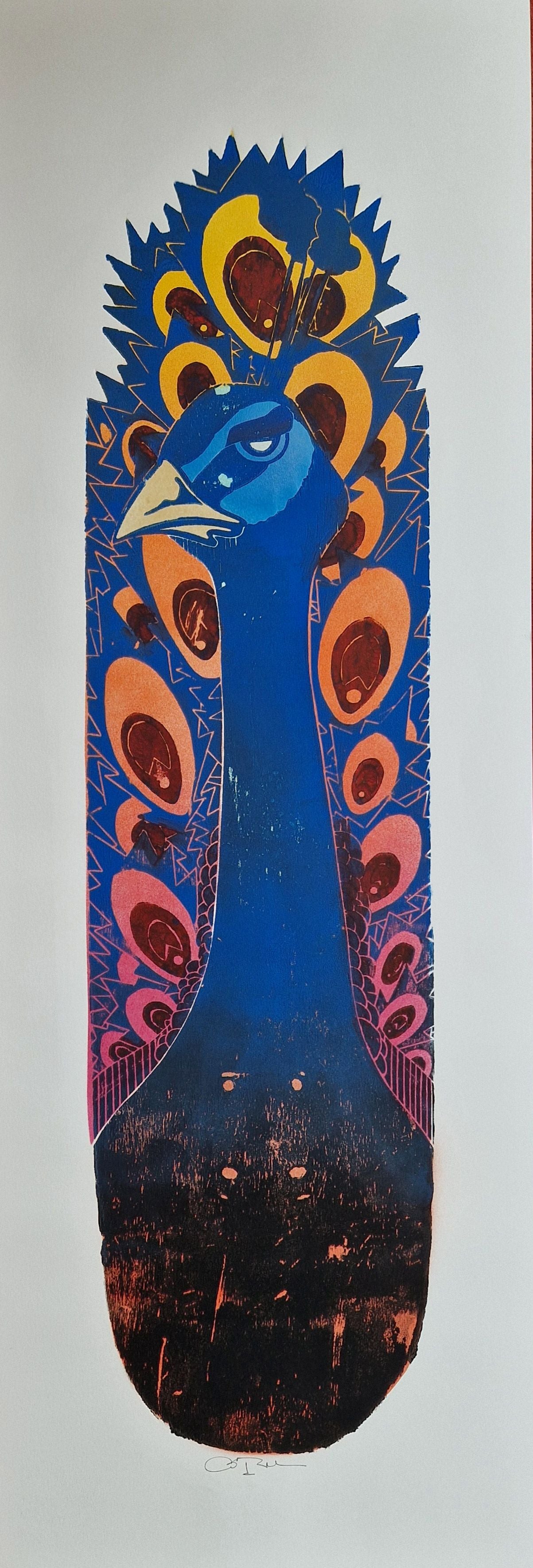 Editions d'art de OSRU a pour titre  SKATE/PAON SUNSET style figuratif dim : OSRUprix:70