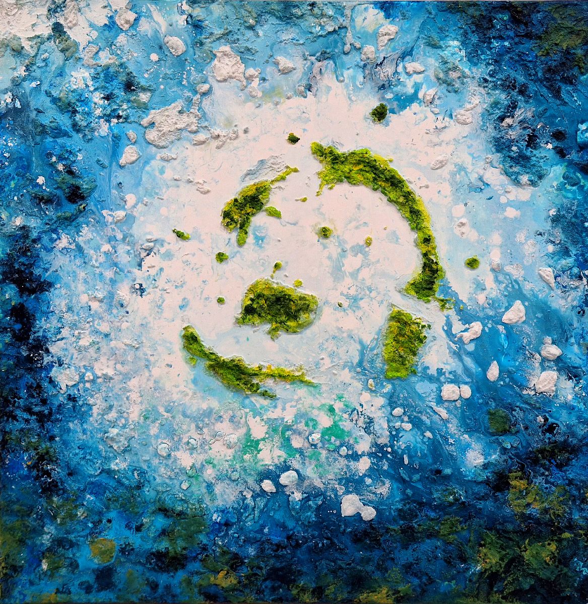 Tableau de Philippe Boliviera a pour titre  terairoa style abstrait dim : Philippe Bolivieraprix:550