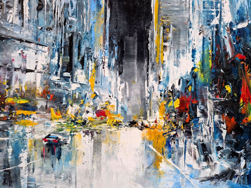 Tableau de PHIL a pour titre  Empire, NY Night style figuratif dim : PHILprix:300