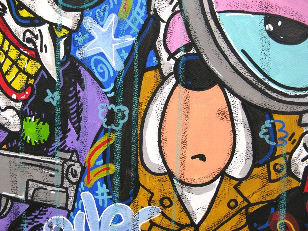 Tableau de RICO SAB a pour titre  Guilty style street pop art, street art dim : RICO SABprix:1200