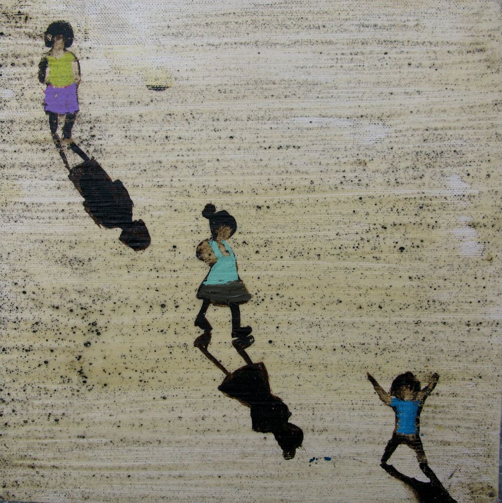 Tableau de MARCOS ZRIHEN NOWOTNY a pour titre  3 Children 1 - Barcelona 2025 style figuratif dim : MARCOS ZRIHEN NOWOTNYprix:80