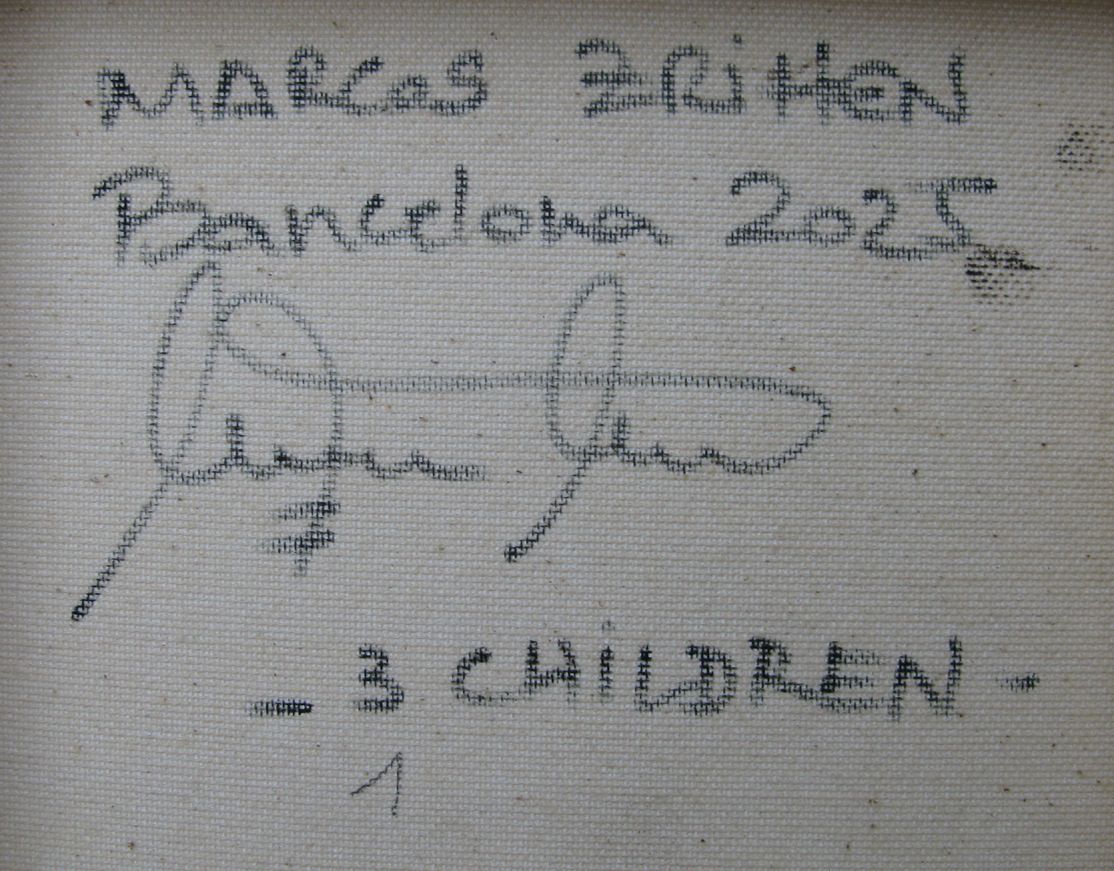 Tableau de MARCOS ZRIHEN NOWOTNY a pour titre  3 Children 1 - Barcelona 2025 style figuratif dim : MARCOS ZRIHEN NOWOTNYprix:80