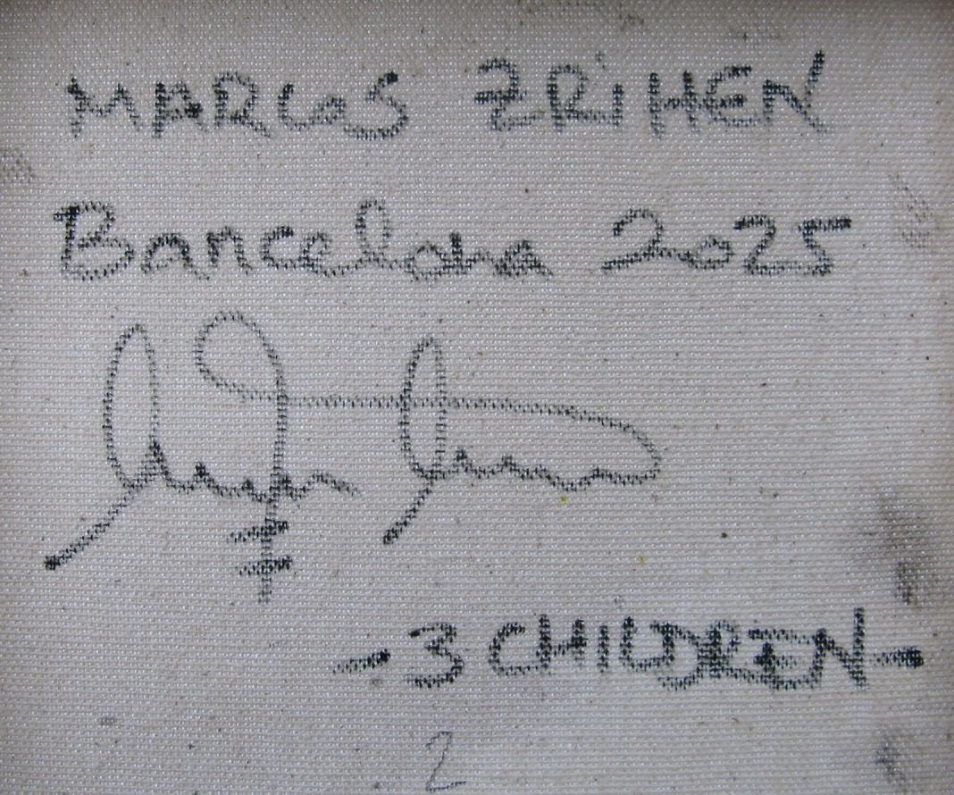 Tableau de MARCOS ZRIHEN NOWOTNY a pour titre  3 Children 2 - Barcelona 2025 style figuratif dim : MARCOS ZRIHEN NOWOTNYprix:80