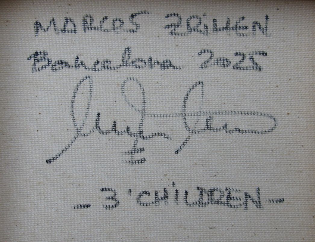 Tableau de MARCOS ZRIHEN NOWOTNY a pour titre  3' Children - Barcelona 2025 style figuratif dim : MARCOS ZRIHEN NOWOTNYprix:80