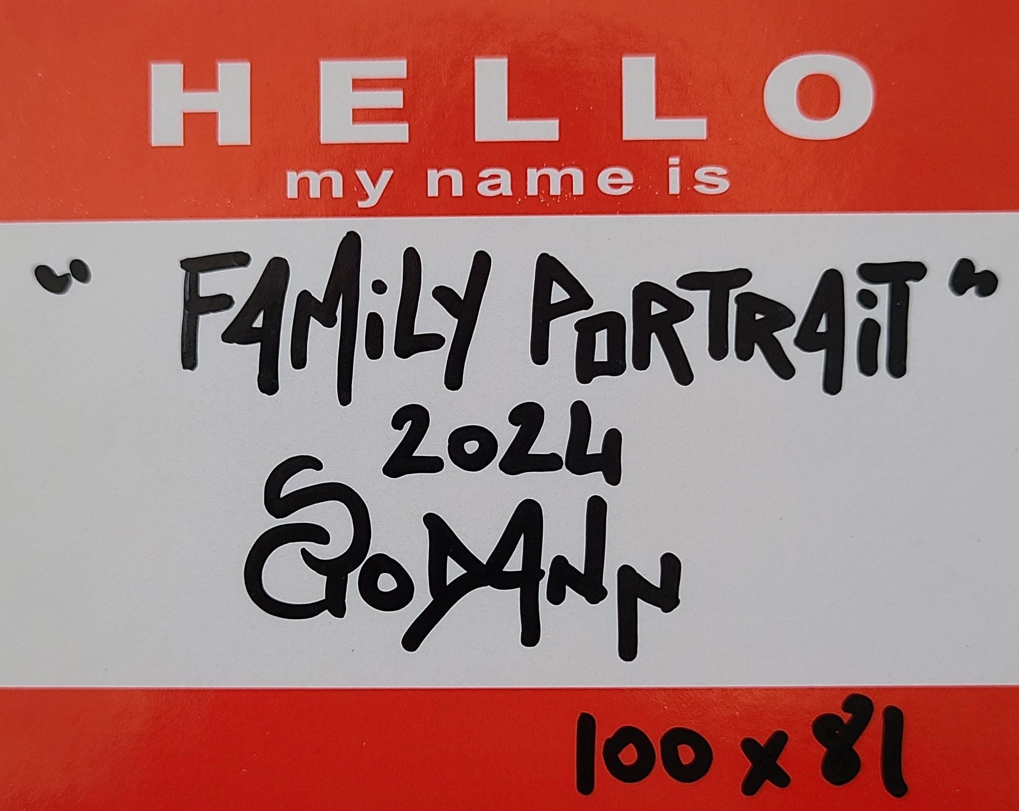 Tableau de Stephanie Godann a pour titre  Family portrait style street art dim : Stephanie Godannprix:1000