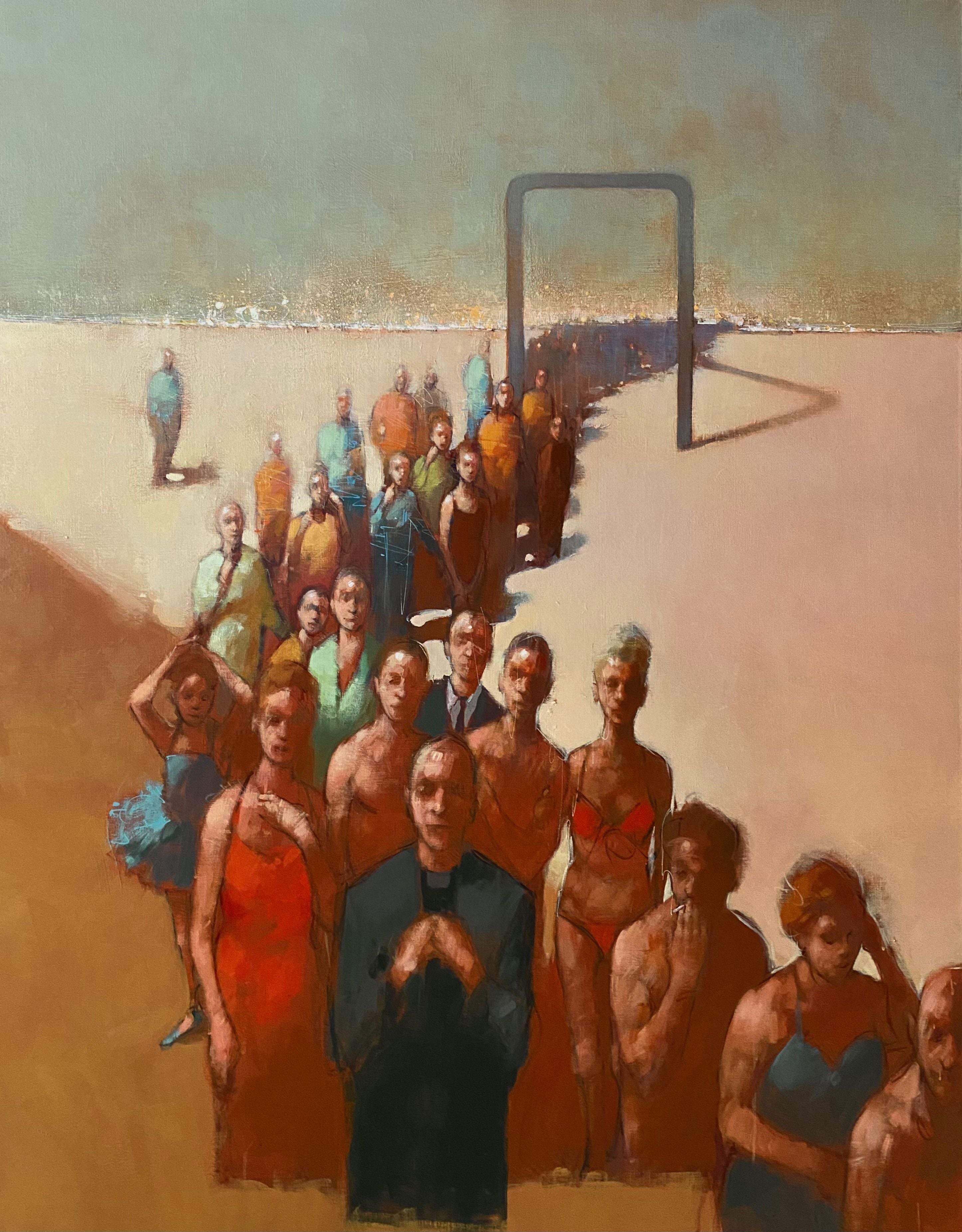 Editions d'art de MASSEBEUF Olivier a pour titre  Le Portique style figuratif dim : MASSEBEUF Olivierprix:70
