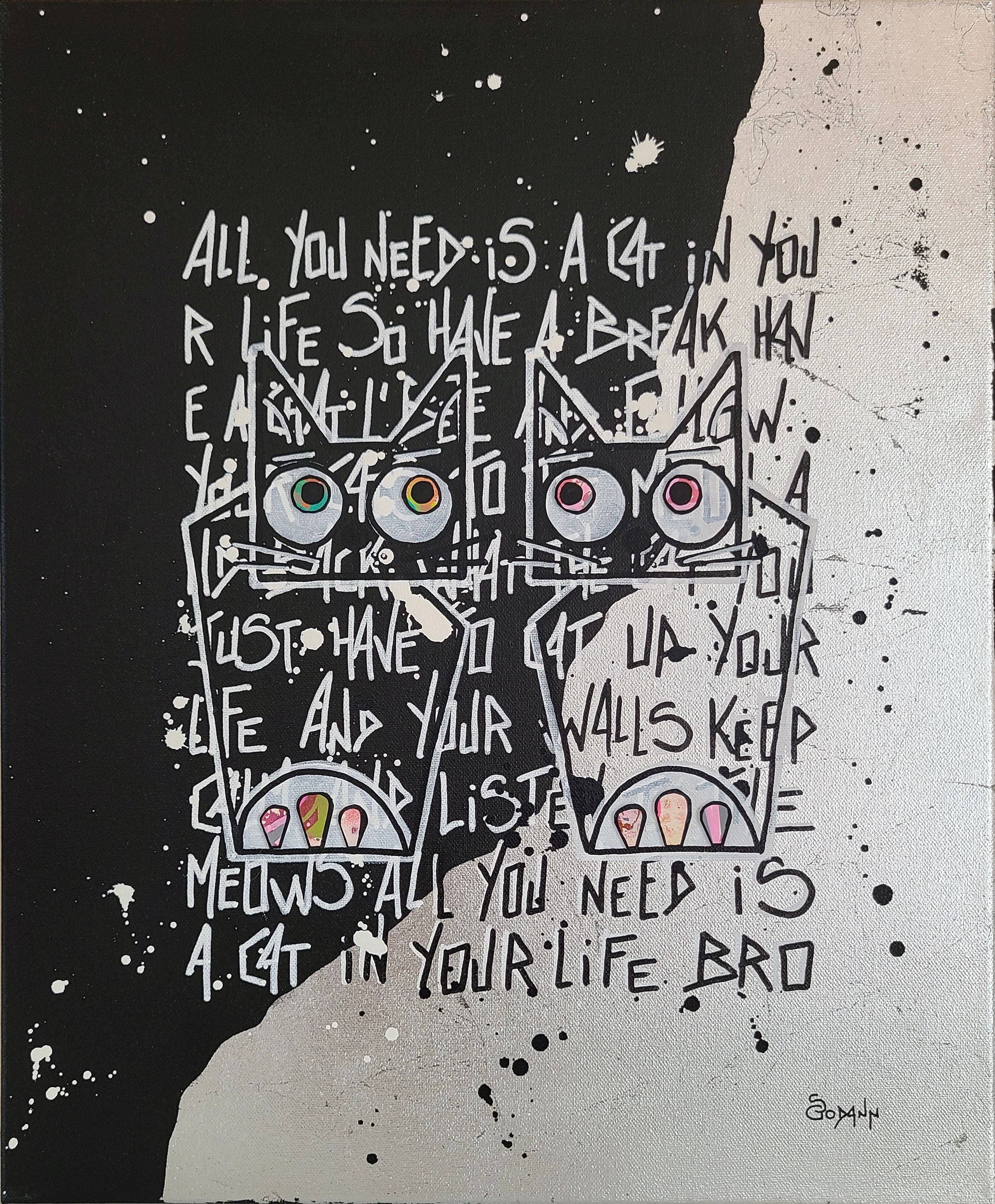 Tableau de Stephanie Godann a pour titre  Infinity and beyond, my love style street art dim : Stephanie Godannprix:460