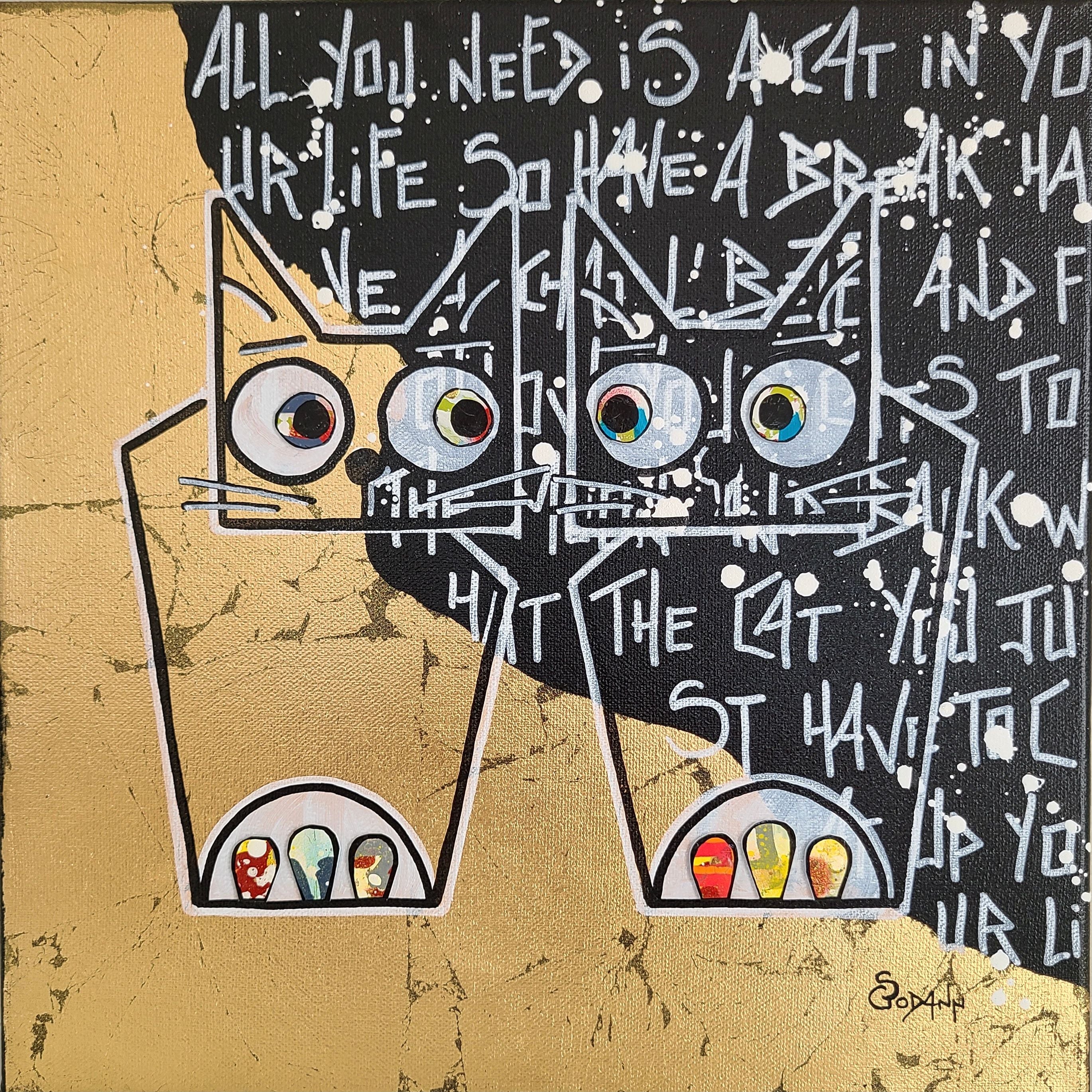 Tableau de Stephanie Godann a pour titre  Just you and me style street art dim : Stephanie Godannprix:300