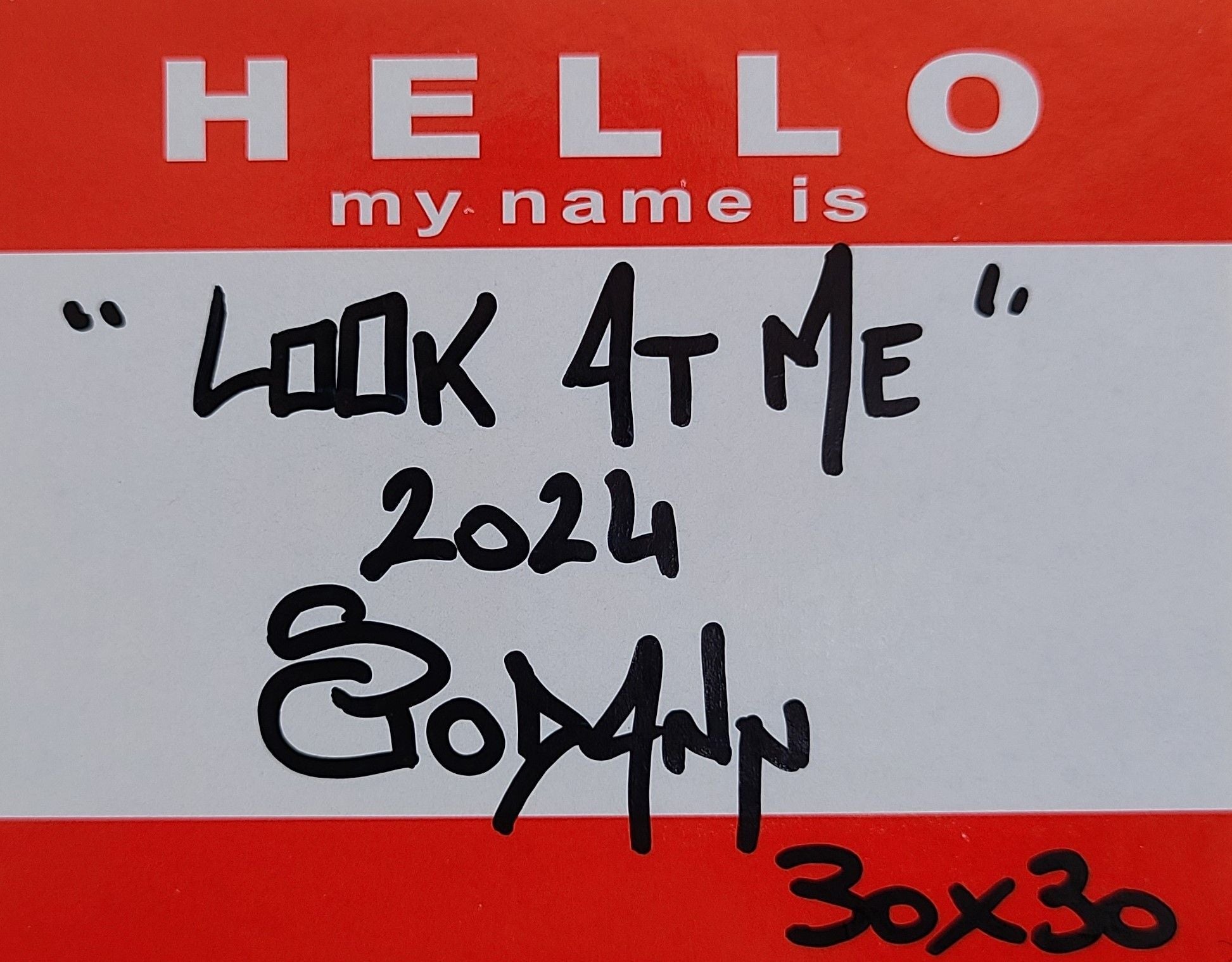 Tableau de Stephanie Godann a pour titre  Look at me style street art dim : Stephanie Godannprix:300