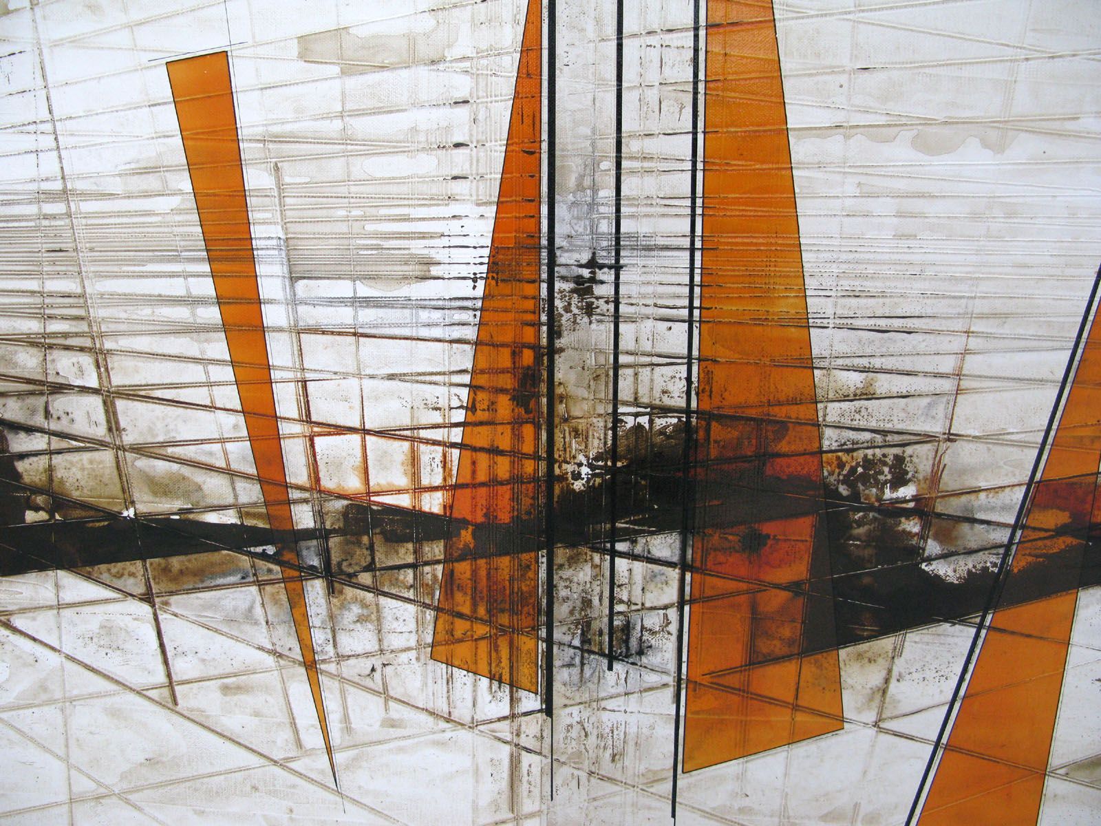 Tableau de LUDOVIC MERCHER a pour titre  UPSIDE DOWN style abstrait dim : LUDOVIC MERCHERprix:1500