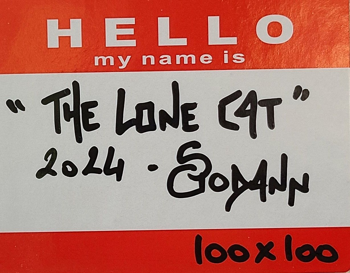 Tableau de Stephanie Godann a pour titre  The lone cat style street art dim : Stephanie Godannprix:1000