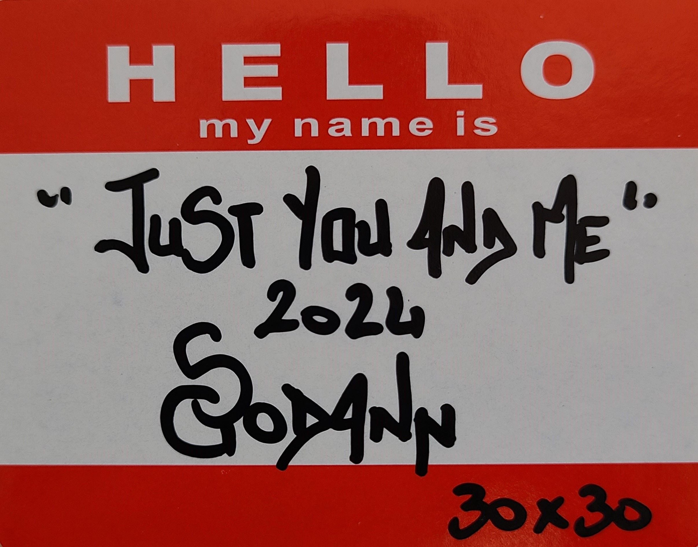 Tableau de Stephanie Godann a pour titre  Just you and me style street art dim : Stephanie Godannprix:300