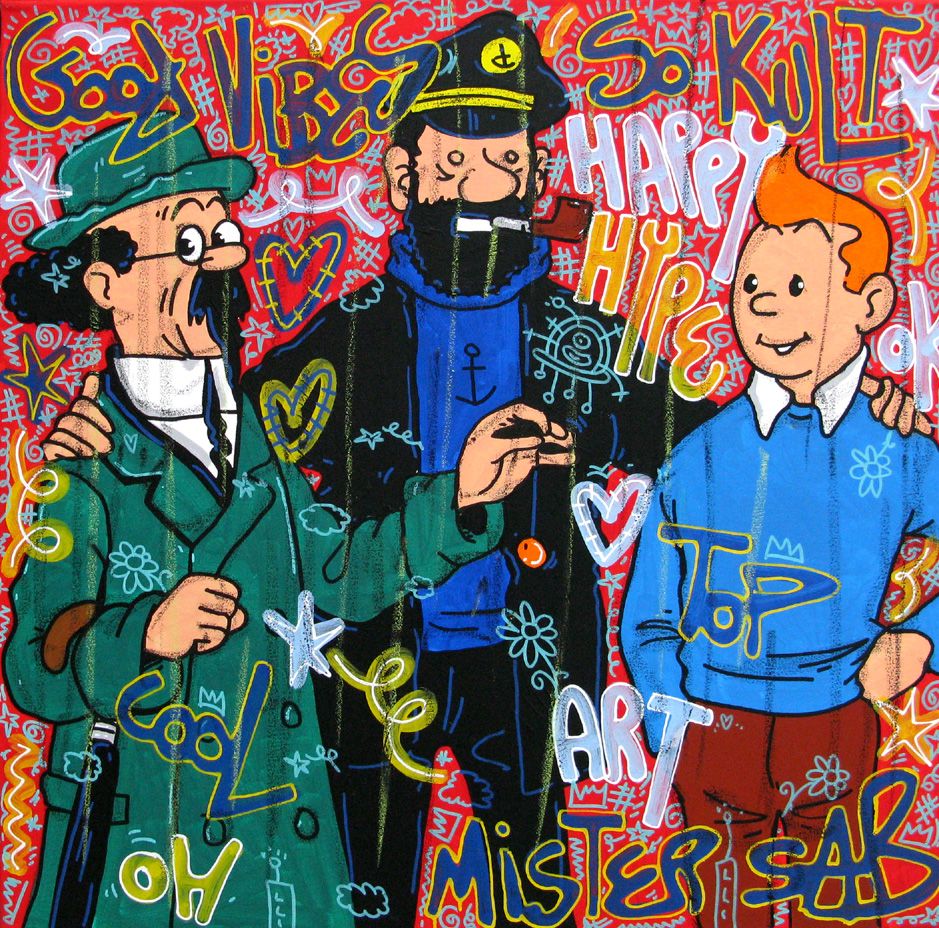 Tableau de RICO SAB a pour titre  Good vibes style street pop art, street art dim : RICO SABprix:600